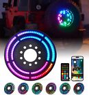 Dual Ring Dancing RGB LED Spare Tire Brake 3rd Wheel Light for 07-18 Jeep JK JKU