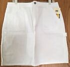 Faded Glory White Jean Skirt Missy Size 14, Front & Back Pockets