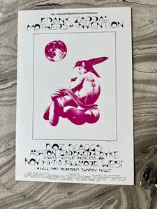 BG 255 Mothers Of Invention Frank Zappa Fillmore West Concert Postcard Singer - Picture 1 of 4