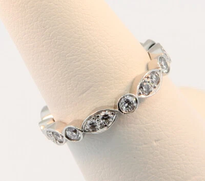 Tiffany & Co. Jazz Swing Diamond Eternity Band Ring Sz 5.5 - Image 1 of 4
