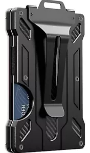 Mens Aluminum RFID Blocking Money Clip Slim Credit ID Card Holder Metal Wallet - Picture 1 of 10