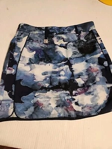 Womens Rohnisch Abstract Print Golf Skort Mini Skirt Shorts With Pockets Size 34 - Picture 1 of 7
