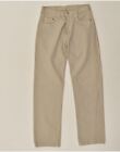 LEVI'S Mens 501 Straight Jeans W30 L30 Beige Cotton AN24