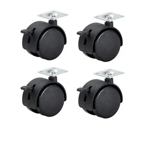 4-Piece of 1.5 Inch Furniture Casters Replacement Cart Casters Nylon Plastic ... - Picture 1 of 7