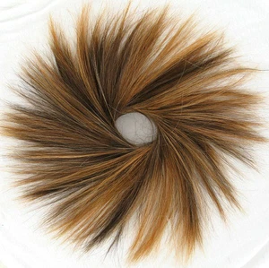 hair bun scrunchie chocolate copper wick clear 21 in 627c peruk - Picture 1 of 2