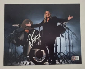 NICKO McBRAIN IRON MAIDEN 8x10 inch SIGNED PHOTO BECKETT BAS COA - Picture 1 of 3