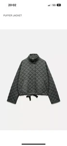 zara grey puffer jacket Size M-L - Picture 1 of 4