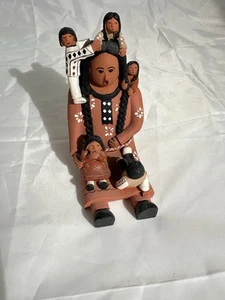 Vintage Native American Pueblo/anasazi Story Teller 5 Child Pottery 6” Figure - Picture 1 of 5