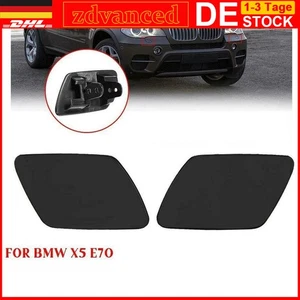 1Paar Für BMW X5 E70 07-10 Scheinwerferwaschanlage Düsenabdeckung Sprühkappe - Bild 1 von 12