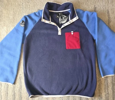 Sudadera Pullover Polartec Polar Azul Rojo Bolsillo Exterior De Colección Años 90 Nueva Con Etiquetas Difícil de Encontrar Foto 1 de 4