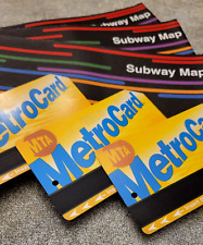 Set of 3 expired MetroCards + 3 Free Large NYC SUBWAY Train Maps Latest Version