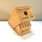 CUTCO Essentials Stained Honey Oak Wood 10-Slot Knife Block Made In USA
