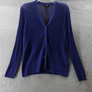 Rag & Bone Sweater Cardigan Women's Small Blue Ribbed Sparkle Casual Ladies NWT - Picture 1 of 14