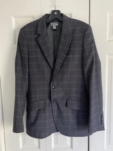 Traje Chaqueta Blazer 36R para Hombre H&M Borgoña Gris a Cuadros a Cuadros 36R - Imagen 1 de 3