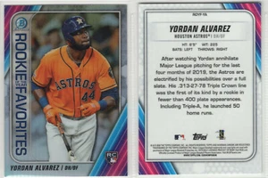 Bowman Chrome Rookie of the Year 2020 rifrattore preferito Yordan Alvarez Astros - Foto 1 di 1
