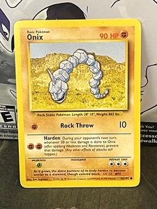 Pokemon TCG: Onix 56/102 (Unlimted Base Set) MP/HP Condition - Picture 1 of 2