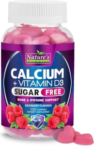 Sugar Free Chewable Calcium Gummy Vitamins - Plus 400 IU Vitamin D3 for Bone Men - Picture 1 of 26