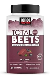 Force Factor Total Beets Acai Berry Flavor, 90 Soft Chews 01/2026 - Picture 1 of 1