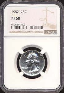 1952 Washington Quarter NGC PF 68 *Proof* - Picture 1 of 2