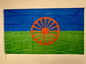Drapeau Gitan - Tsigane - Rom - Gypsi Flag - 145 cm X 90 cm - Picture 1 of 1
