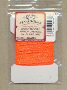 Wooly Bugger Antron Chenille - small - fl fire orange CWA505 - Picture 1 of 1