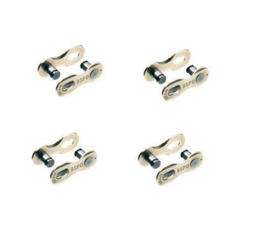 SRAM PowerLink Quick Link-9 Speed Chain Connector / Gold For Road MTB (4 Pairs) - Image 1 of 1
