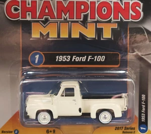 Racing Champions 53 1953 Ford F-100 Pickup Truck Mint Collectible 2017 White B - Picture 1 of 2