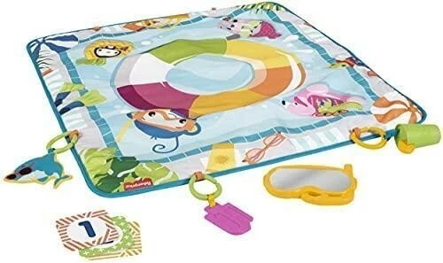 Fisher- Dive Right in Activity Mat Baby Playmat With Toys