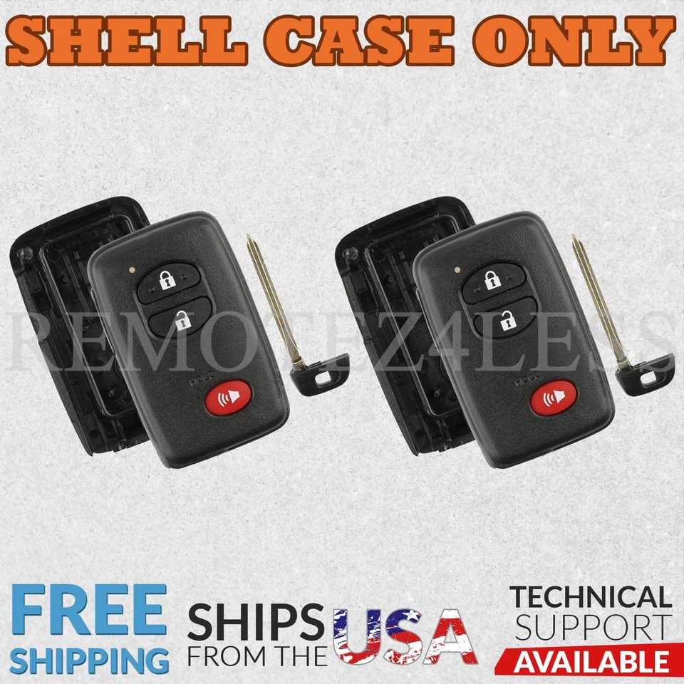 2 For 2010 2011 2012 2013 2014 2015 2016 Toyota Prius C V Remote Shell Key Case — 第 1/1 张图片