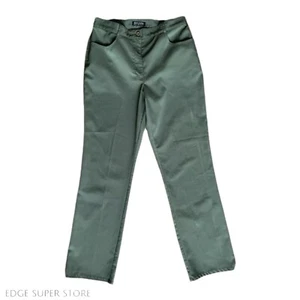 New York & Co Army Safari Olive Sage Green Straight Leg Stretch Pants Size 8 - Picture 1 of 4
