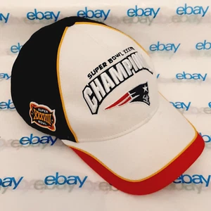 New England Patriots Reebok Super Bowl NFL Champions Adjustable Hat Cap - Picture 1 of 8