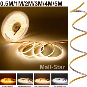 DC12V 384COB 2.7mm Width LED Strip Light Flexible Thin Cuttable Bandlight Bar - Picture 1 of 18