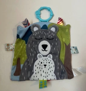 Spark Create Mamma Orso Bambino Peluche Lovey Crinkle Squeak Giocattolo Neonato Passeggino Clip - Foto 1 di 3