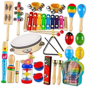 Toddler Musical Instruments,Wooden Percussion Kids Musical Instruments Set A - Picture 1 of 7