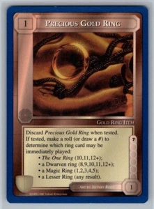 Precious Gold Ring NM Unlimited The Wizards Middle Earth CCG LoTR - Picture 1 of 2