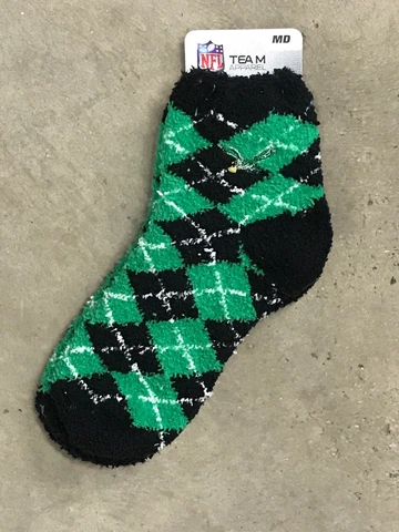 NEW! Philadelphia Eagles NFL Retro Logo Socks FLY! Super Soft Sleep Green Black Cover