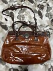 GIANI BERNINI Brown Genuine Leather Handbag Classic Bag Purse