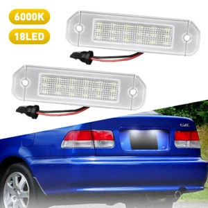 For 1992-2000 Honda Civic LED License Plate Light Tag Lamp Assembly AUXITO 2PCS - Picture 1 of 12