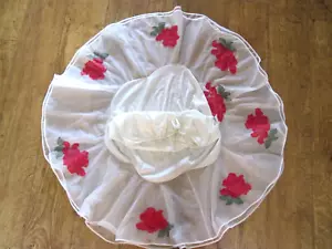 Vintage Van Raalte Nylon Satin Sauvette Tulpe L HalfSlip Spitzenapplikation USA Big Sweep - Bild 1 von 19