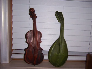 Royal Vintage Metal Wall Decor Violin And Mandolin - Picture 1 of 12
