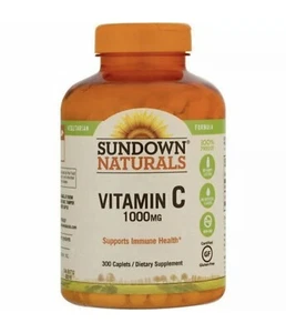🔥Sundown Vitamin C Supplement Caplets Vegetarian Formula 1000 mg 300 Ct 10/2024 - Picture 1 of 2