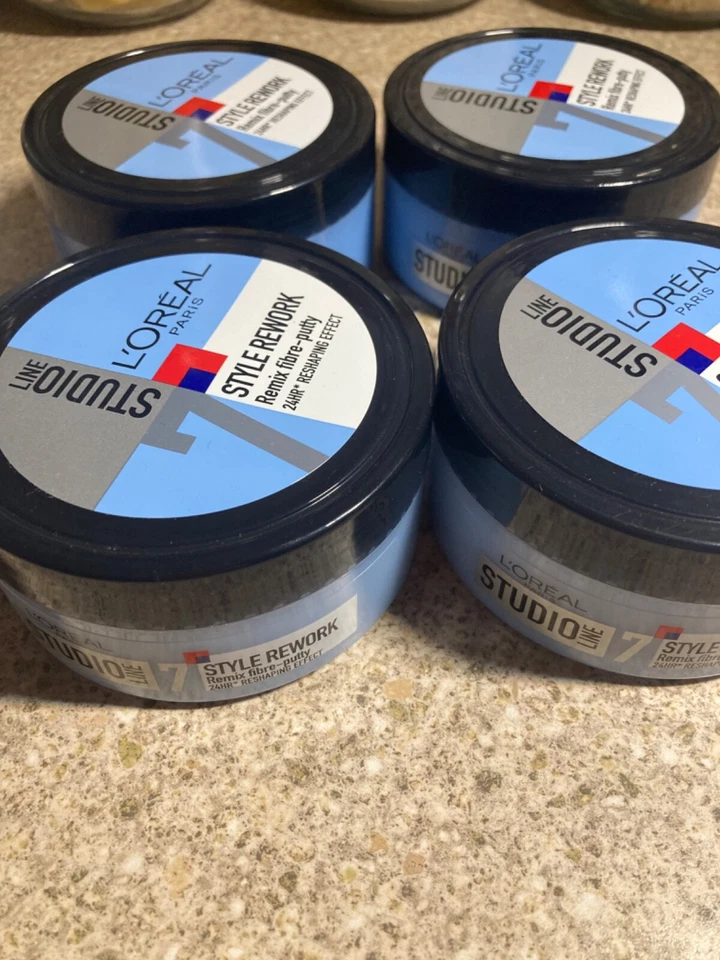 4 x L'oreal Studio Line Style Rework Remix Fibre Putty 150ml