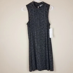 Almost Famous Black Marled Sleeveless Mock Neck Dress Size XL Juniors - Picture 1 of 8