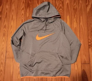 Youth Nike Dri Fit Hooded Pullover. Gry/Org. Size Medium - Picture 1 of 7