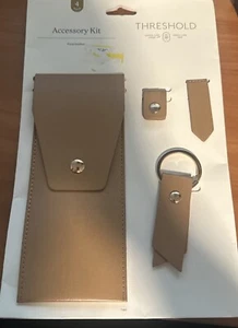 4pc Faux Leather Accessory Kit- Pouch, Magnetic Bookmark, Cord Holder, Keychain - Picture 1 of 5