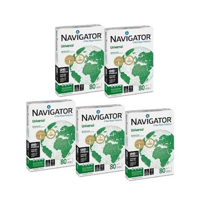 2500 Blatt Navigator Universal Druckerpapier Kopierpapier A4 80g/m² hochweiß