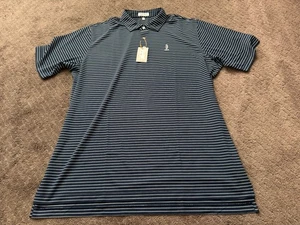 Peter Millar Herren marineblau Streifen weiß Polo Größe XXL $ 108 - Bild 1 von 8