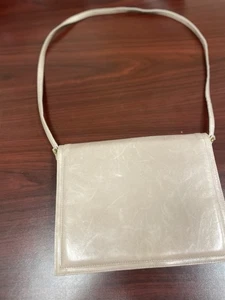 Jay Herbert New York Vintage Taupe Square Handbag Slim 9 By 7 Shoulder Strap - Picture 1 of 4