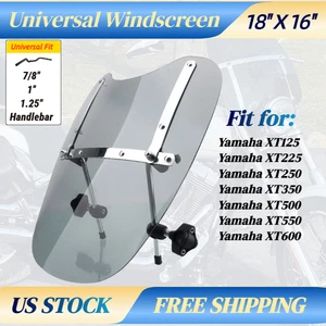 Universal Handlebar 18''X16'' Windscreen Wind Shield for XT350/XT500/XT550/XT600 - Picture 1 of 12