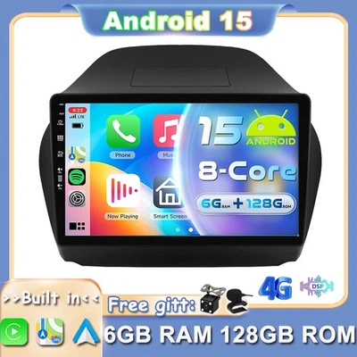 Für Hyundai IX35 Tucson 2009-15 Android 15 Autoradio GPS Navigation CarPlay 128G - Bild 1 von 4